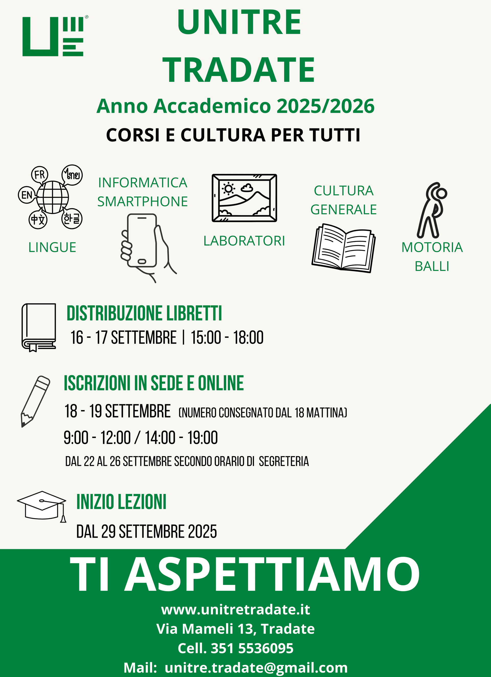 Apertura iscrizioni AA 2025/2026